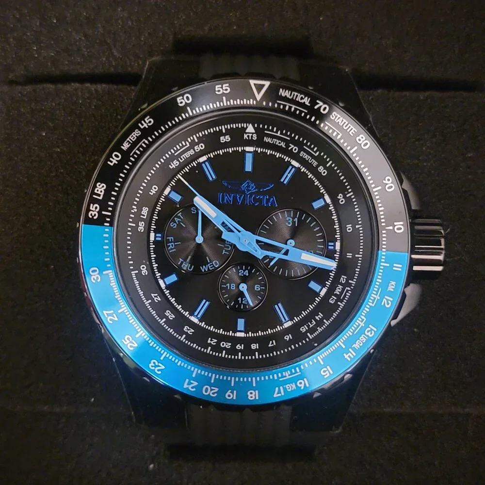 Invicta Aviator Skyshock Men's Watch - 50mm, Black - Picture 1 of 3